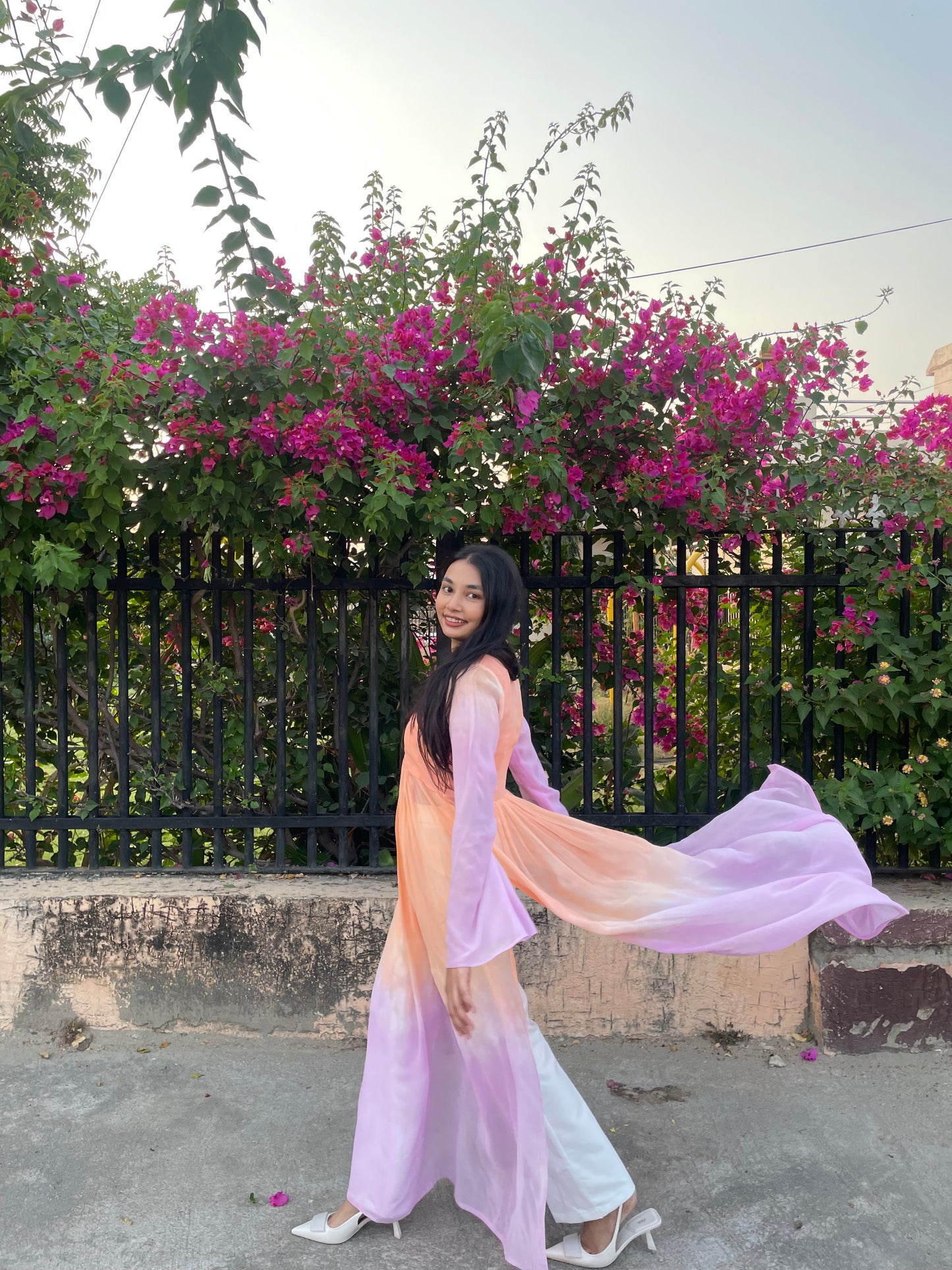 Peach Me Lavender Kurti